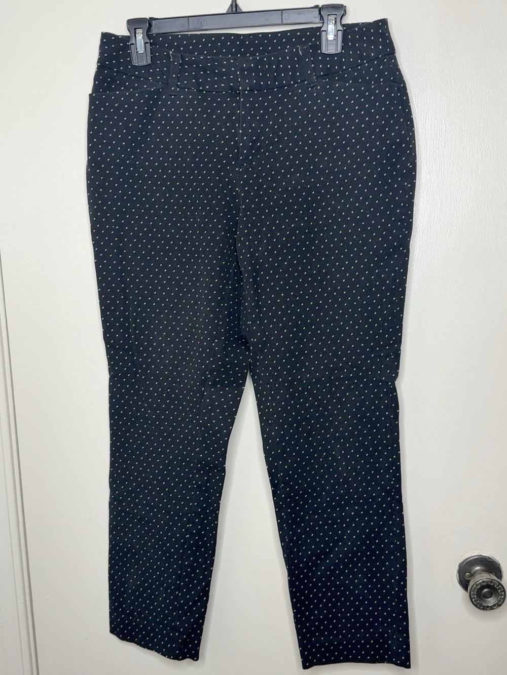 Faded Glory Women’s Size 10 Black Printed Ankle Pants Stretch